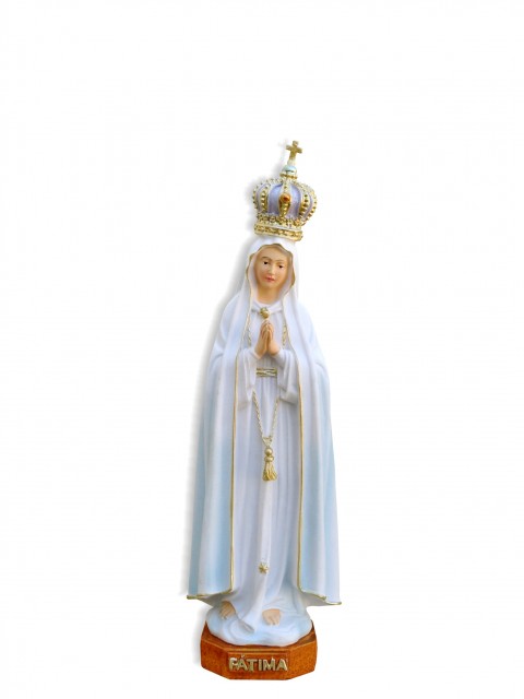 Nossa Senhora de F�tima em resina - sem bordados - 19,5 cm