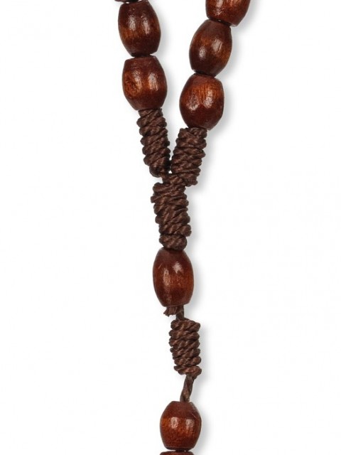 Wooden Rosary on Rope