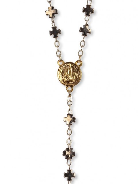Rosary in Metal Cross