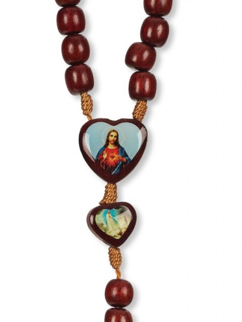 Rosary of Wood Rope Father Our Heart