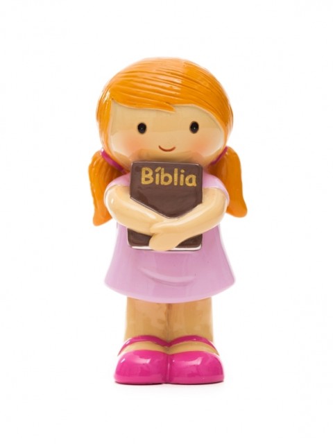 Menina com Bblia (Rosa)
